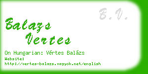 balazs vertes business card
