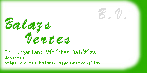 balazs vertes business card